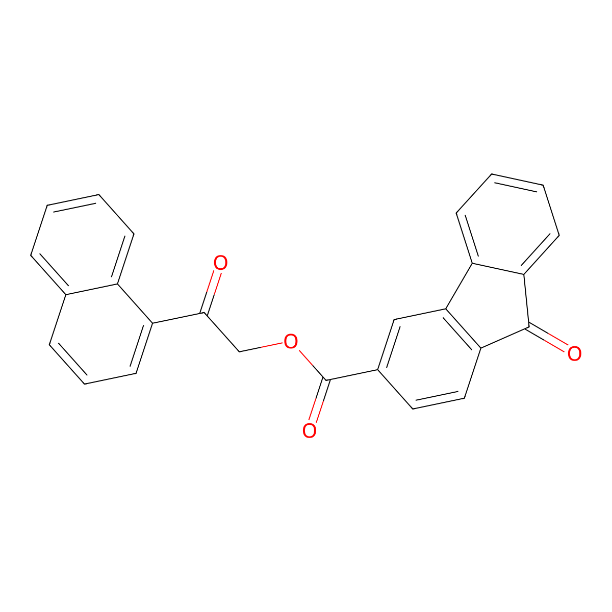 2-(1-naphthyl)-2-oxoethyl 9-oxo-9H-fluorene-3-carboxylate molecular structure, CAS 516469-32-2