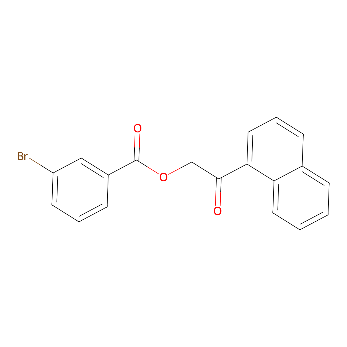 2-(1-Naphthyl)-2-oxoethyl 3-bromobenzoate molecular structure, CAS 516469-34-4