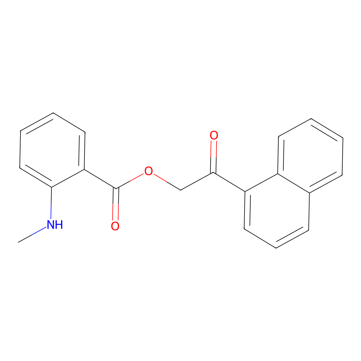 2-(Naphthalen-1-yl)-2-oxoethyl 2-(methylamino)benzoate molecular structure, CAS 516469-40-2