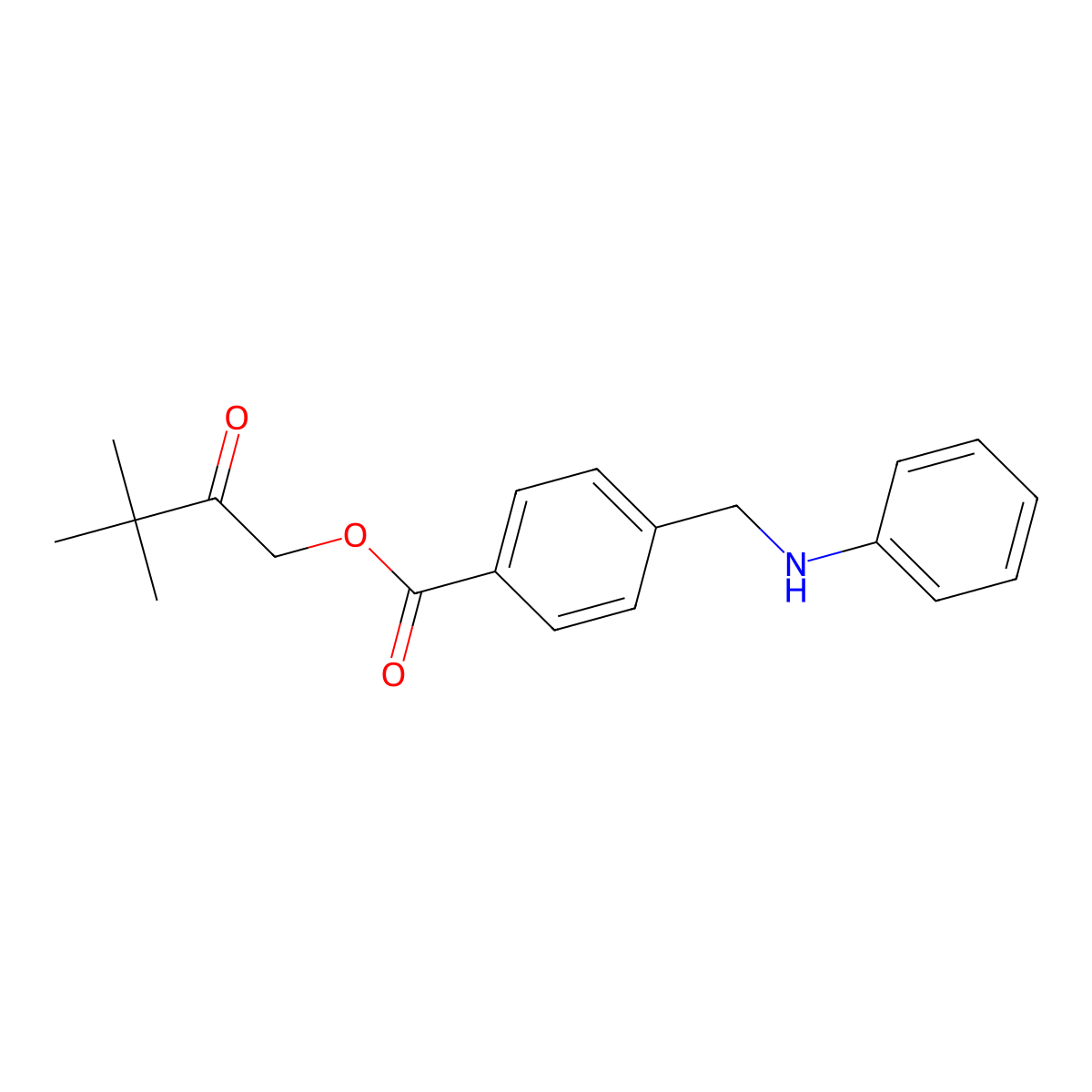 3,3-Dimethyl-2-oxobutyl 4-(anilinomethyl)benzoate molecular structure, CAS 516469-44-6