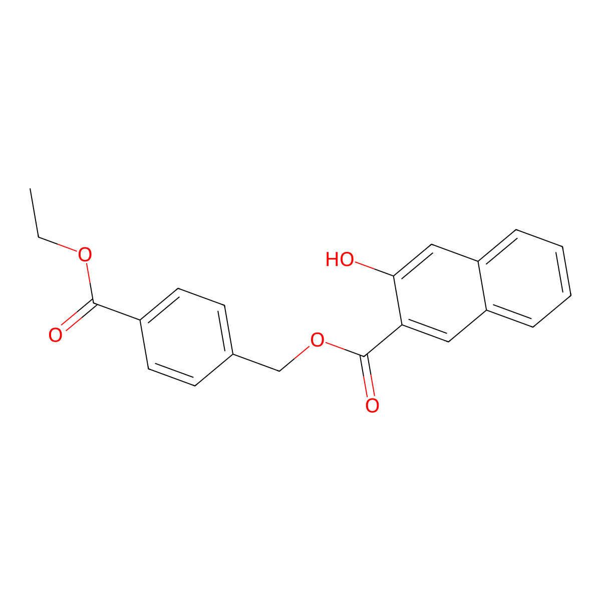 4-(Ethoxycarbonyl)benzyl 3-hydroxy-2-naphthoate molecular structure, CAS 516469-54-8