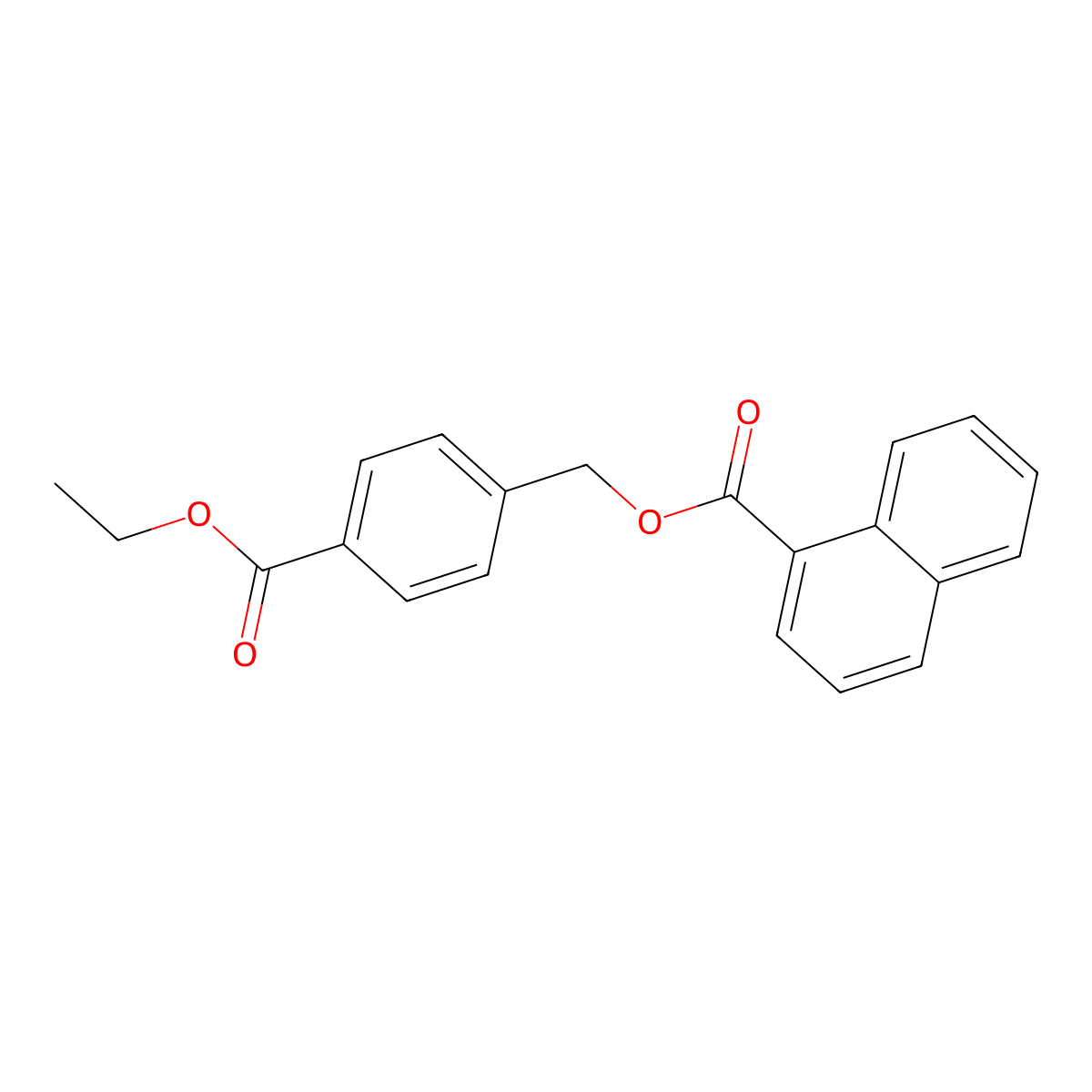 4-(Ethoxycarbonyl)benzyl 1-naphthoate molecular structure, CAS 516469-60-6
