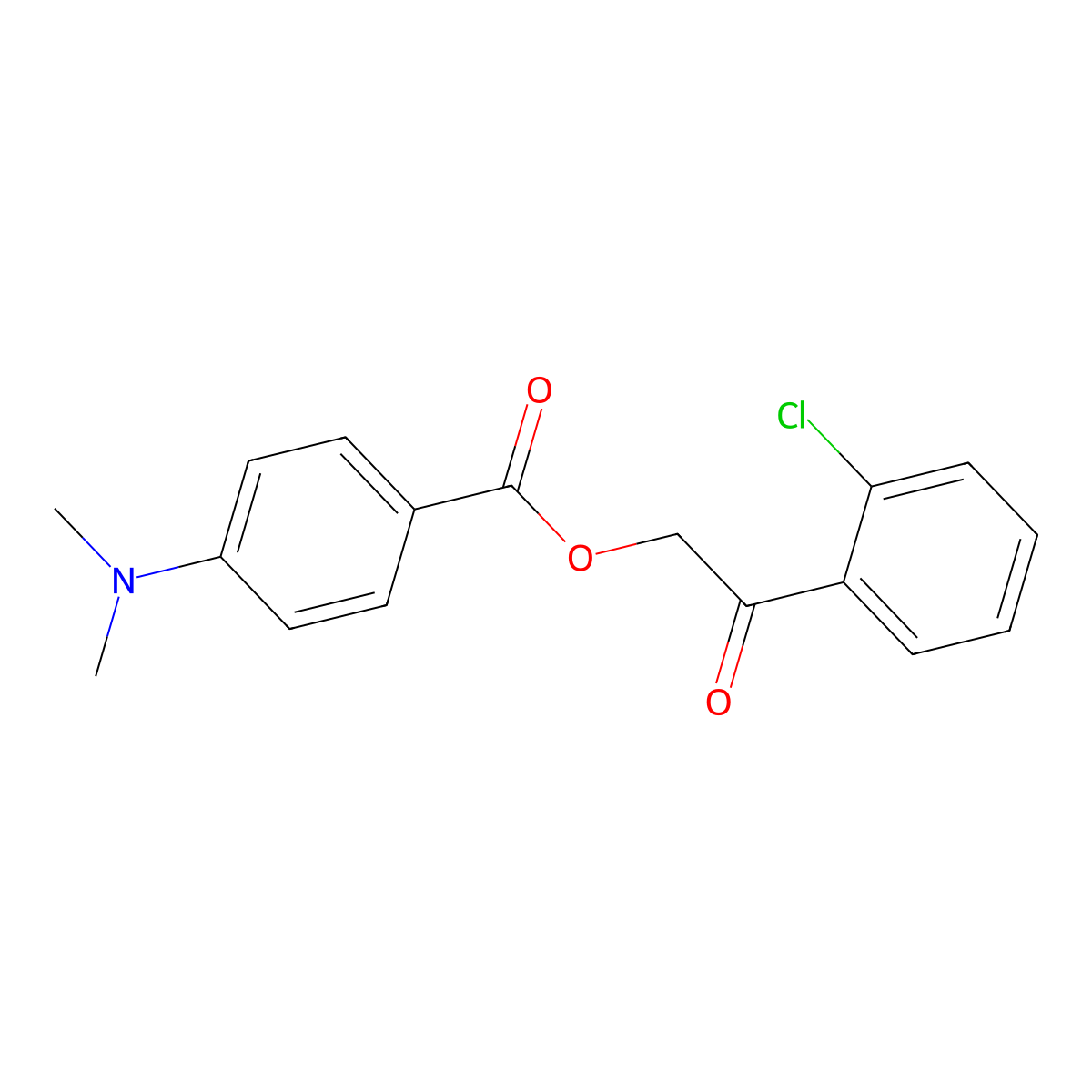 2-(2-Chlorophenyl)-2-oxoethyl 4-(dimethylamino)benzoate molecular structure, CAS 516469-97-9