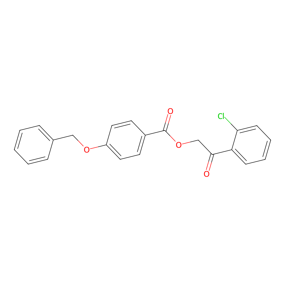 2-(2-Chlorophenyl)-2-oxoethyl 4-(benzyloxy)benzoate molecular structure, CAS 516470-14-7