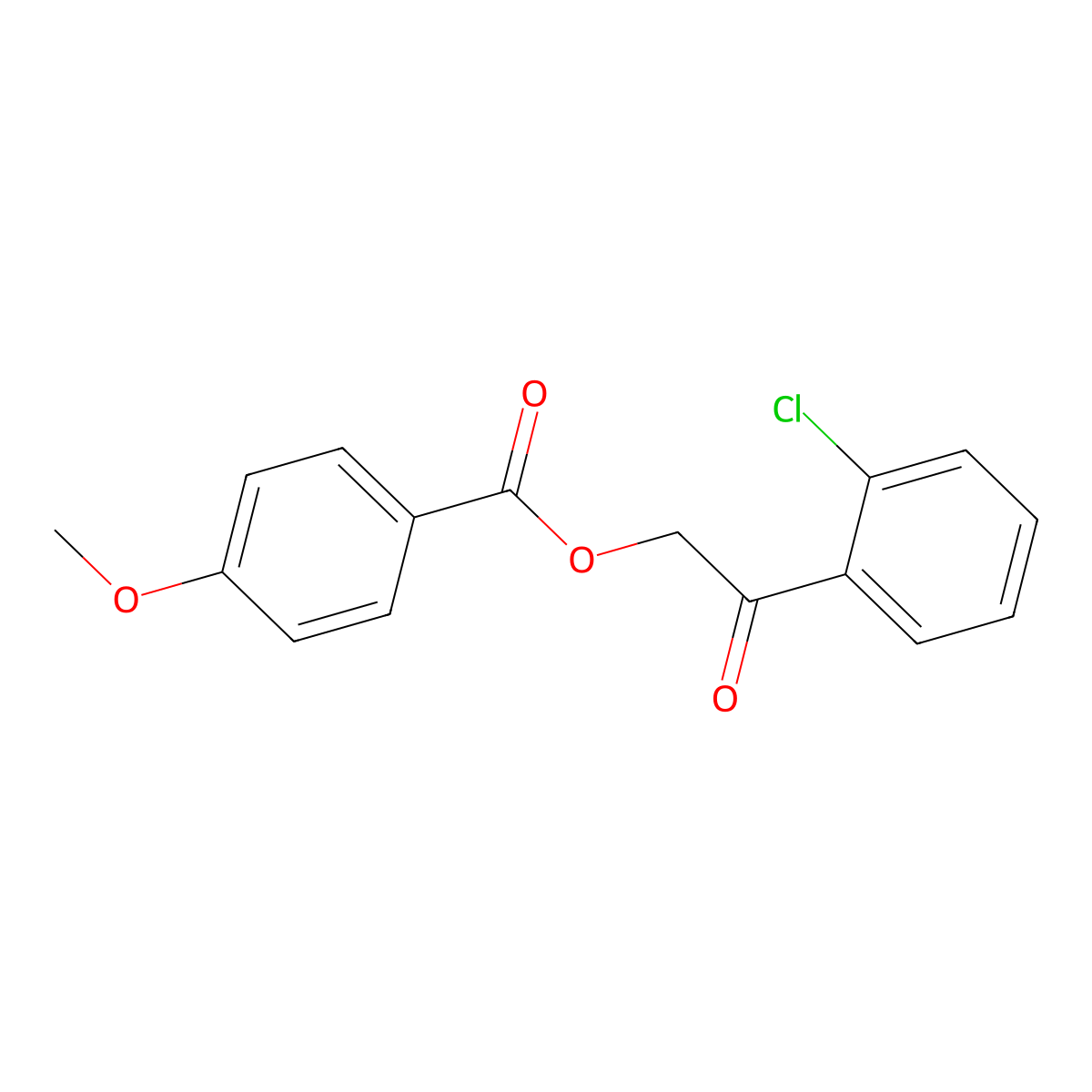 2-(2-Chlorophenyl)-2-oxoethyl 4-methoxybenzoate molecular structure, CAS 516470-16-9