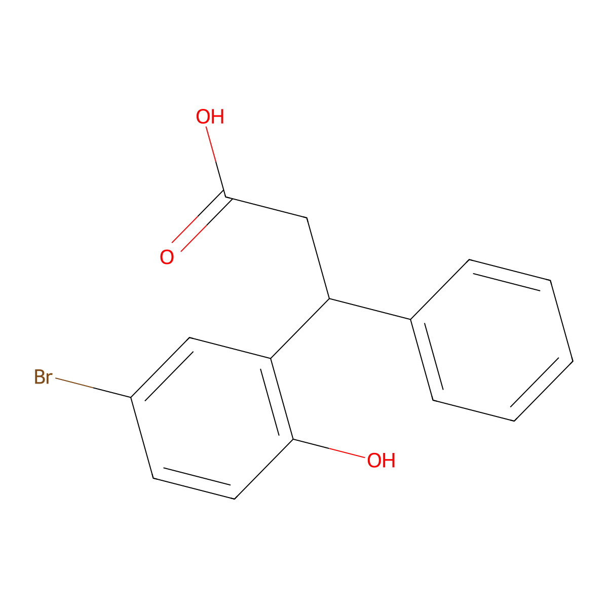3-(5-Bromo-2-hydroxyphenyl)-3-phenylpropanoic acid molecular structure, CAS 516470-70-5