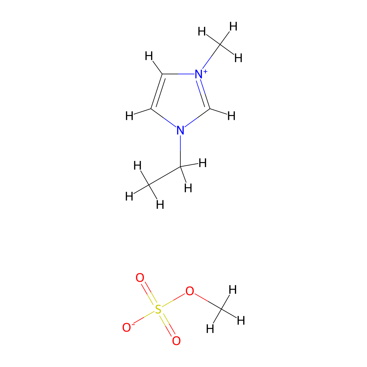 1-Ethyl-3-methylimidazolium methyl sulfate molecular structure, CAS 516474-01-4