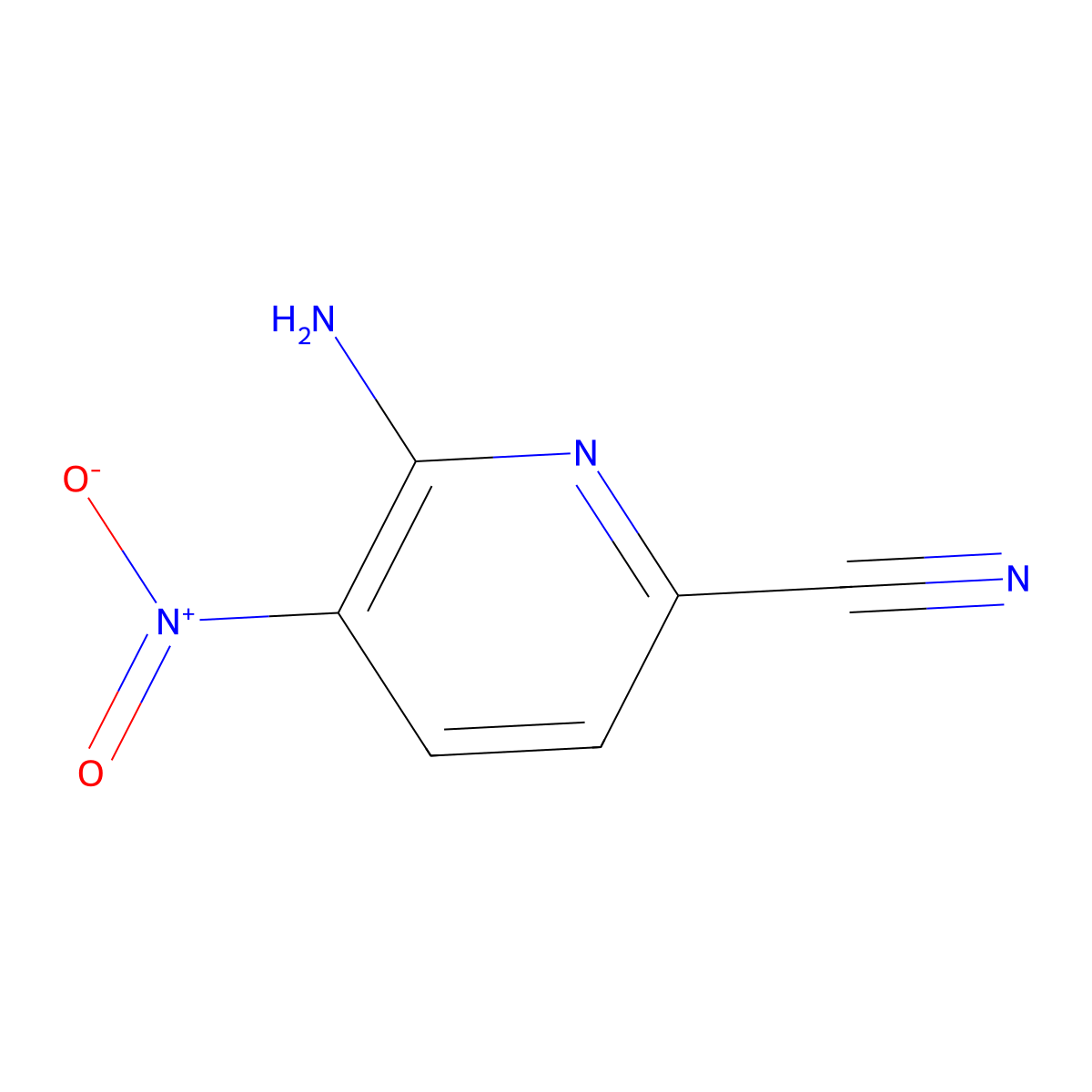 6-Amino-5-nitropicolinonitrile molecular structure, CAS 516481-67-7