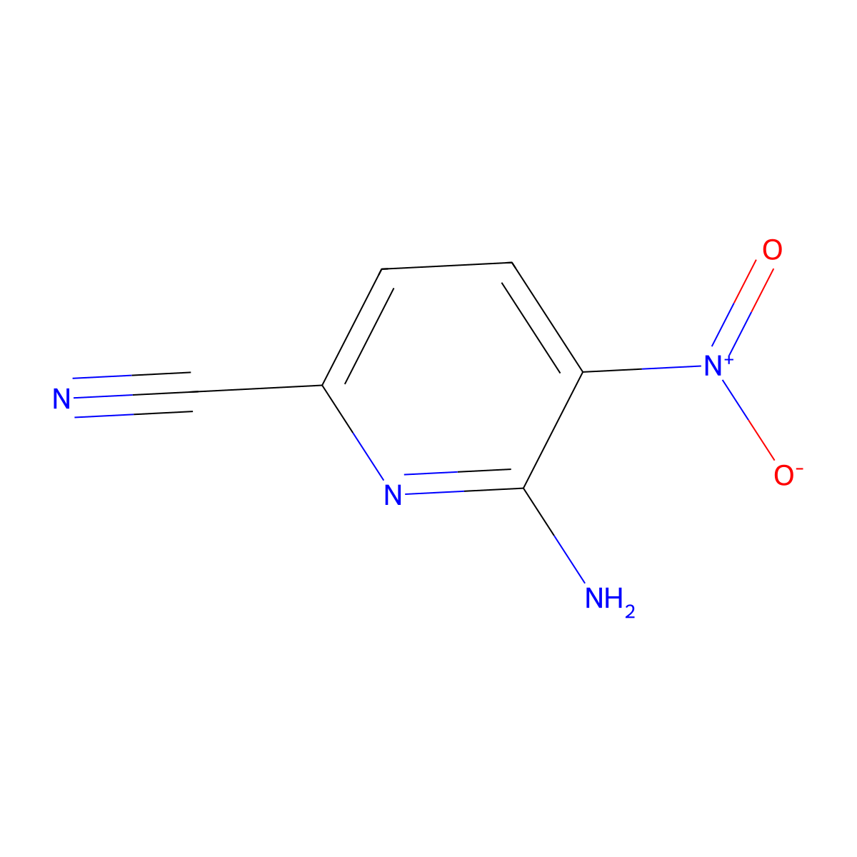 6-Amino-5-nitropicolinonitrile molecular structure, CAS 516481-67-7