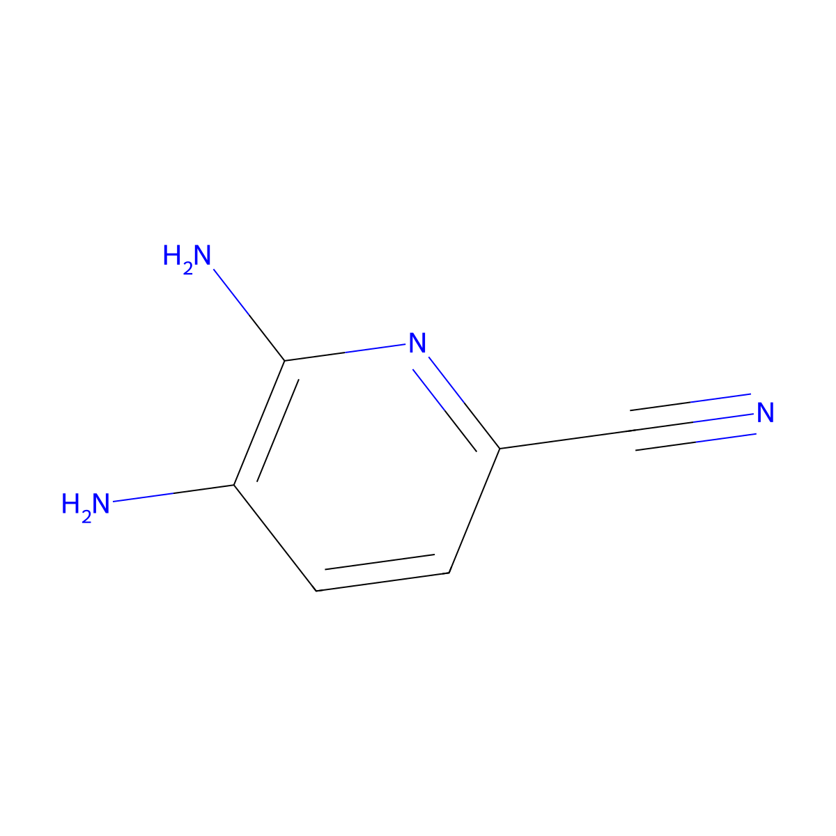 5,6-Diaminopicolinonitrile molecular structure, CAS 516481-68-8