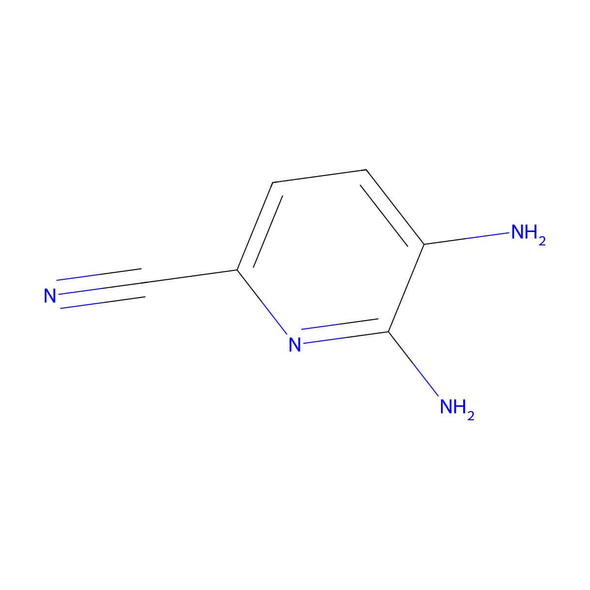5,6-Diaminopicolinonitrile molecular structure, CAS 516481-68-8