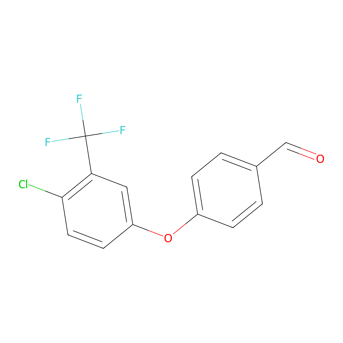4-(4-Chloro-3-(trifluoromethyl)phenoxy)benzaldehyde molecular structure, CAS 516481-95-1