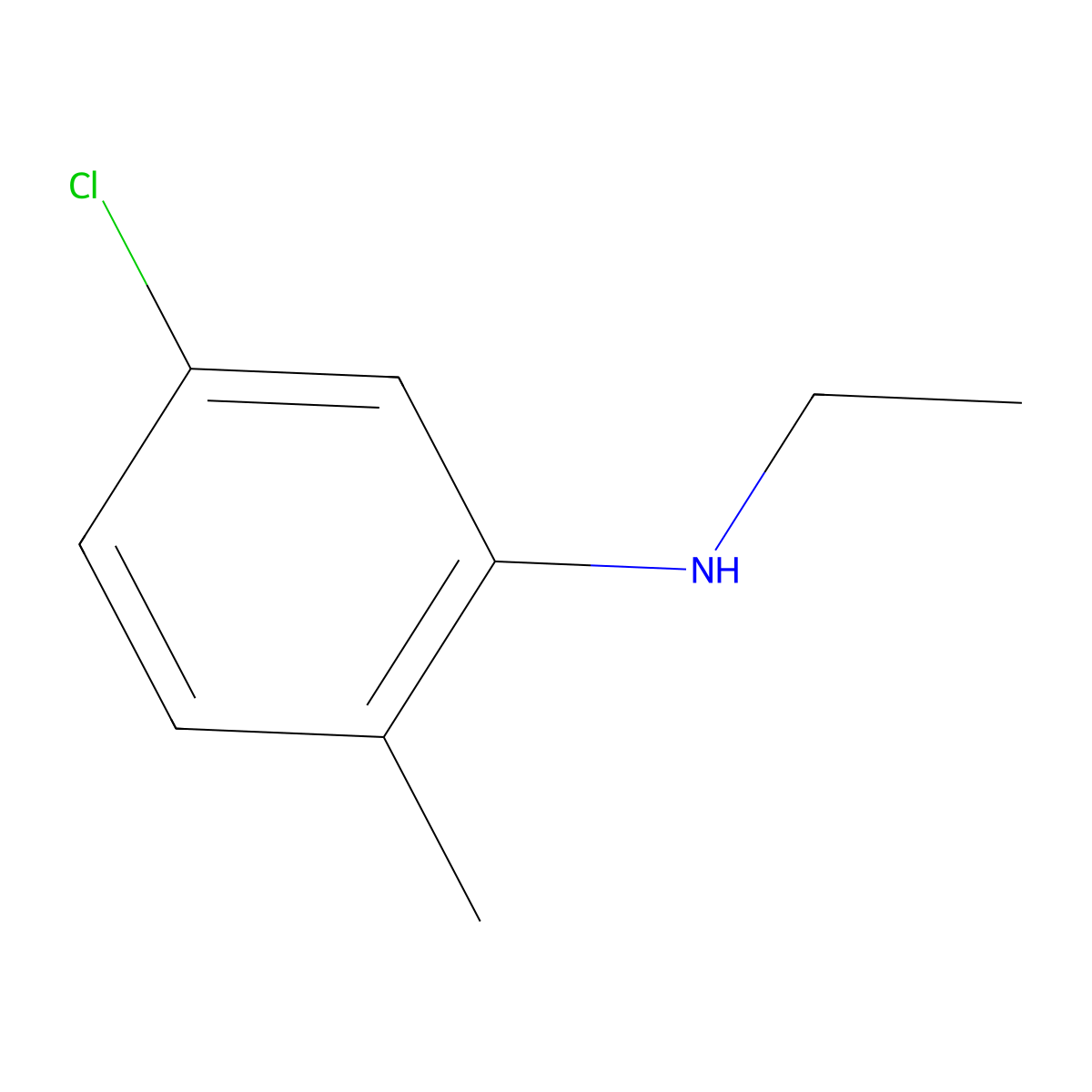 5-chloro-N-ethyl-2-methylaniline molecular structure, CAS 516490-58-7