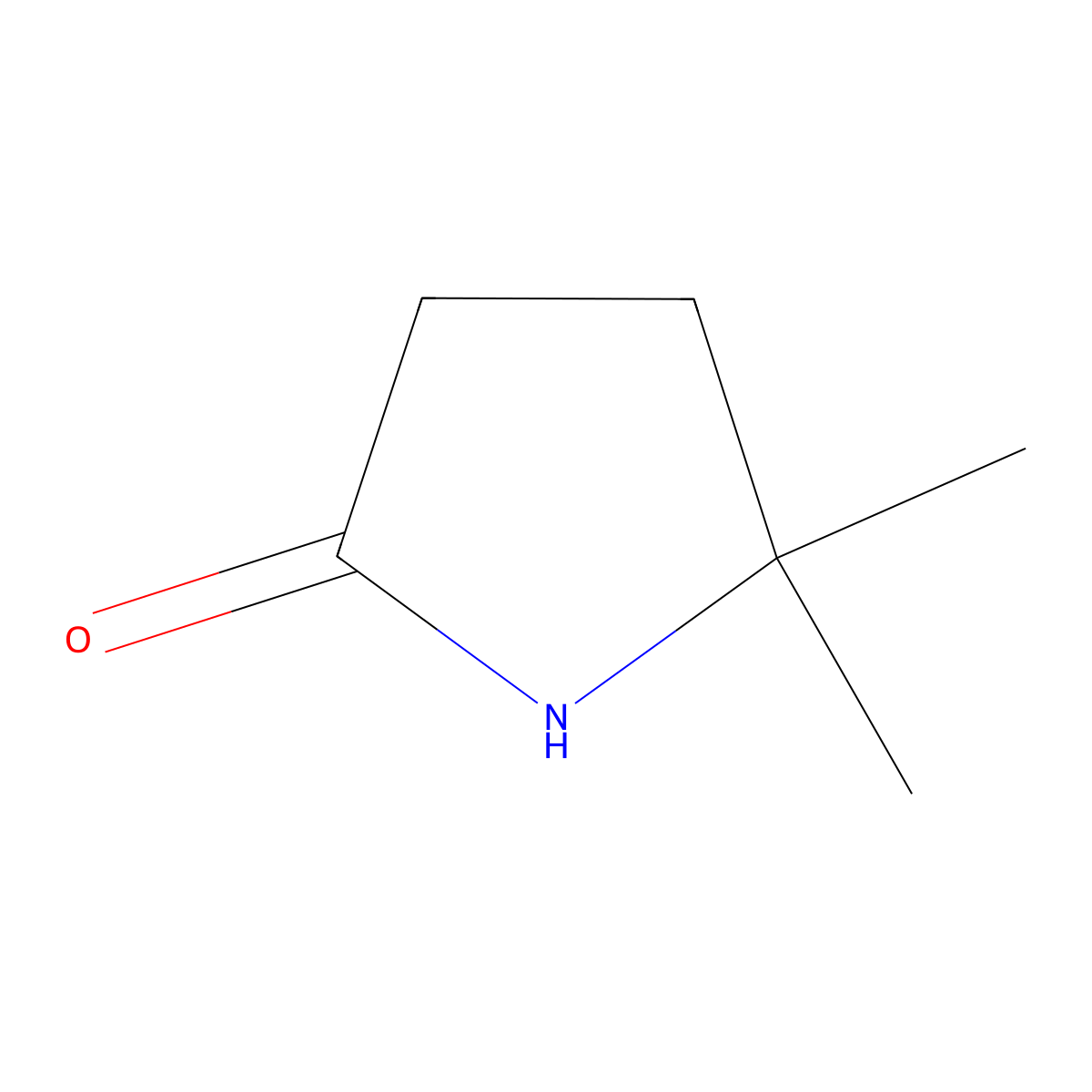 5,5-Dimethylpyrrolidin-2-one molecular structure, CAS 5165-28-6