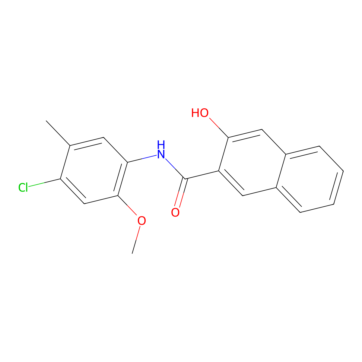 2-Naphthalenecarboxamide, N-(4-chloro-2-methoxy-5-methylphenyl)-3-hydroxy- molecular structure, CAS 5165-81-1