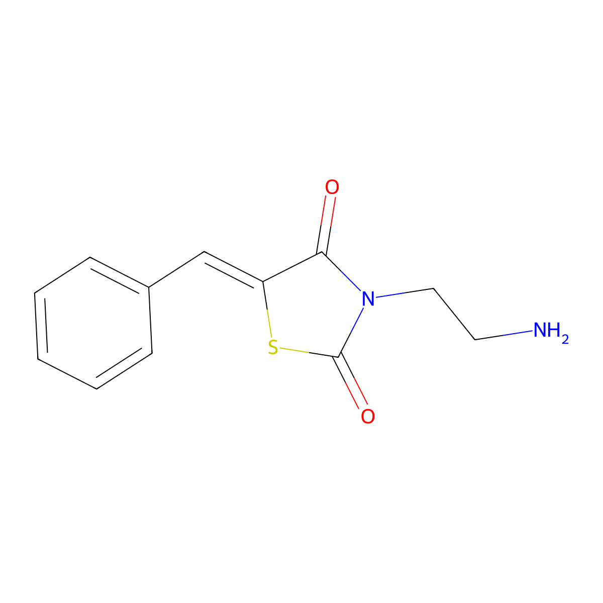3-(2-Aminoethyl)-5-(phenylmethylidene)-1,3-thiazolidine-2,4-dione molecular structure, CAS 516506-24-4