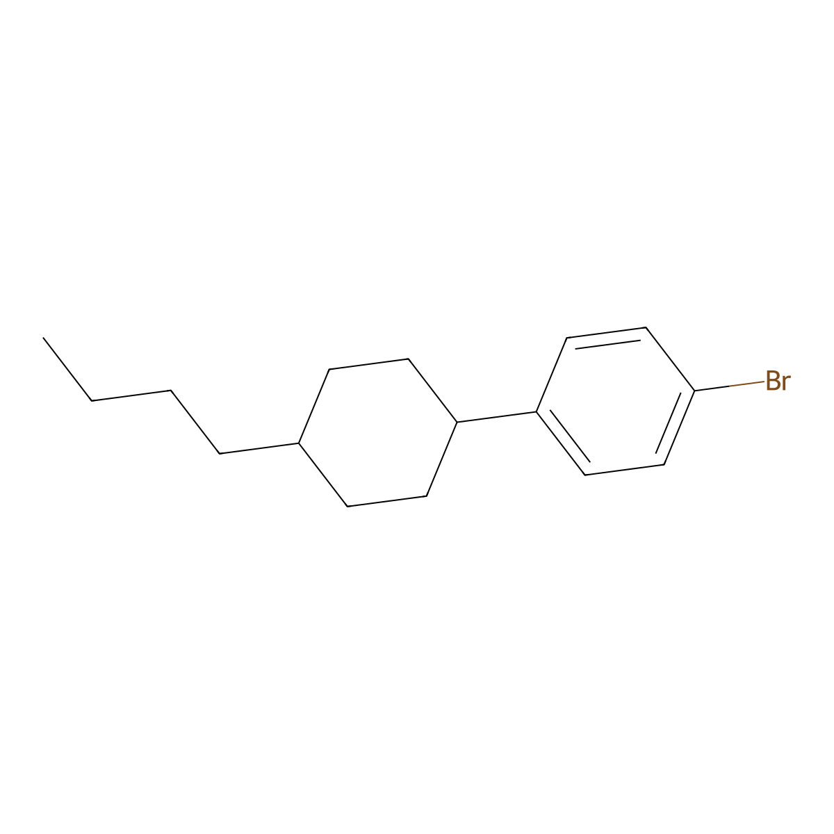 1-Bromo-4-(trans-4-butylcyclohexyl)benzene molecular structure, CAS 516510-78-4