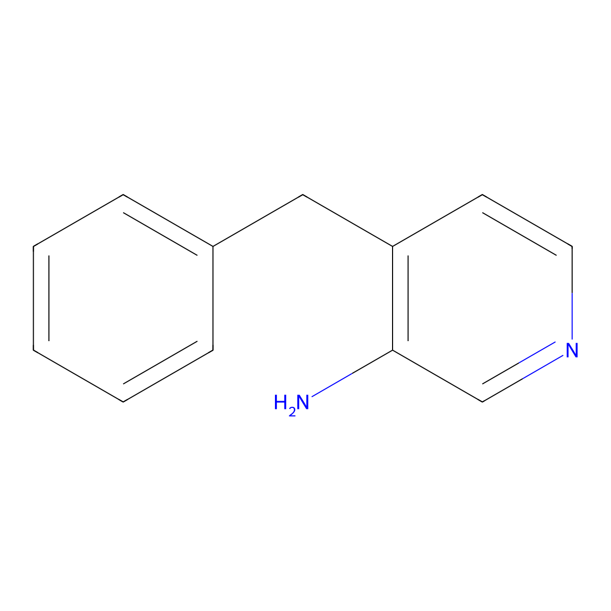 4-Benzylpyridin-3-amine molecular structure, CAS 516513-80-7