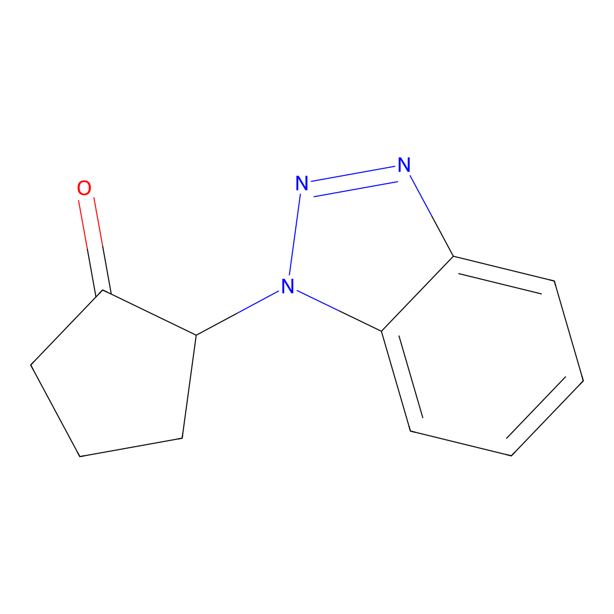 2-(1H-1,2,3-Benzotriazol-1-yl)cyclopentan-1-one molecular structure, CAS 516519-29-2