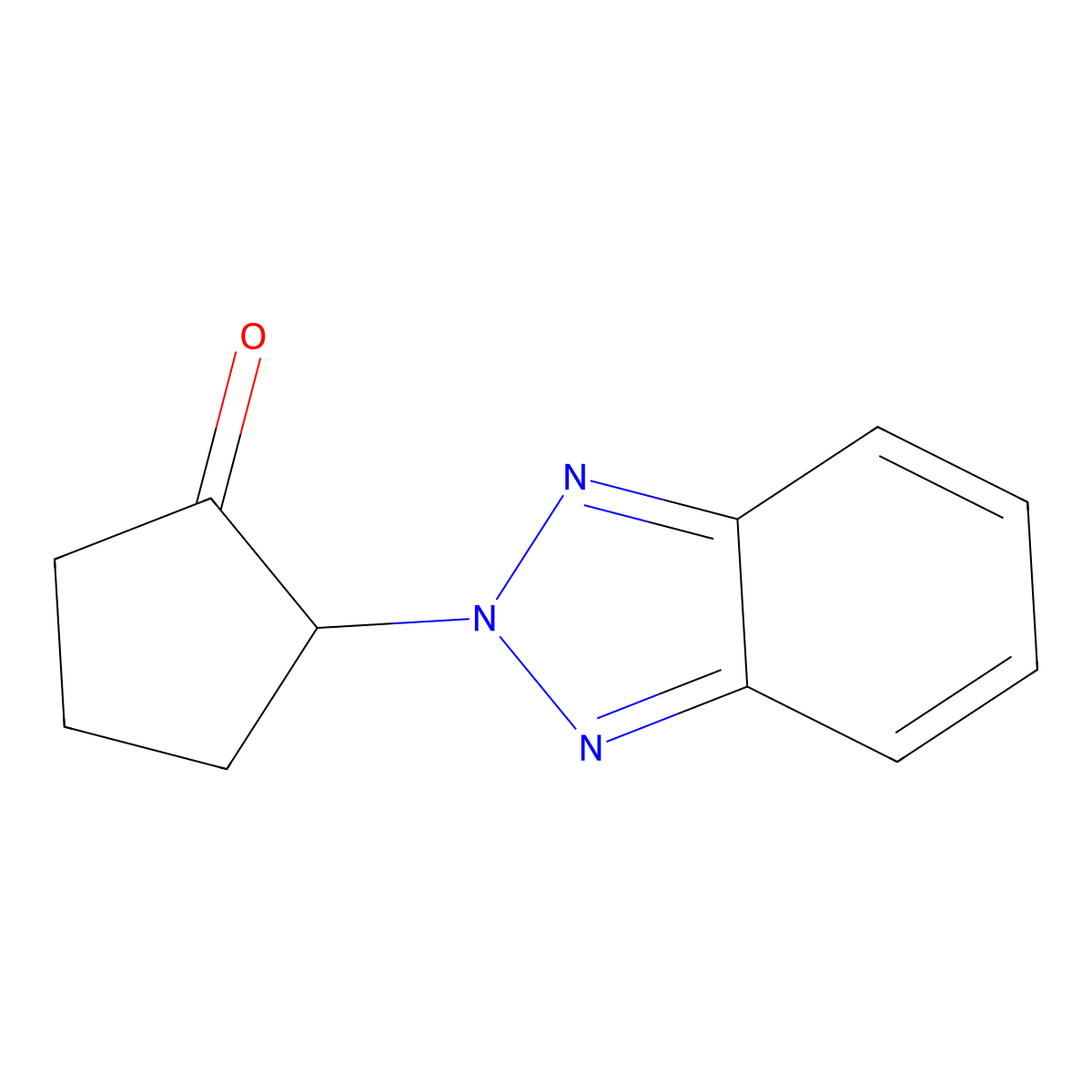 2-(2H-1,2,3-Benzotriazol-2-yl)cyclopentan-1-one molecular structure, CAS 516519-34-9