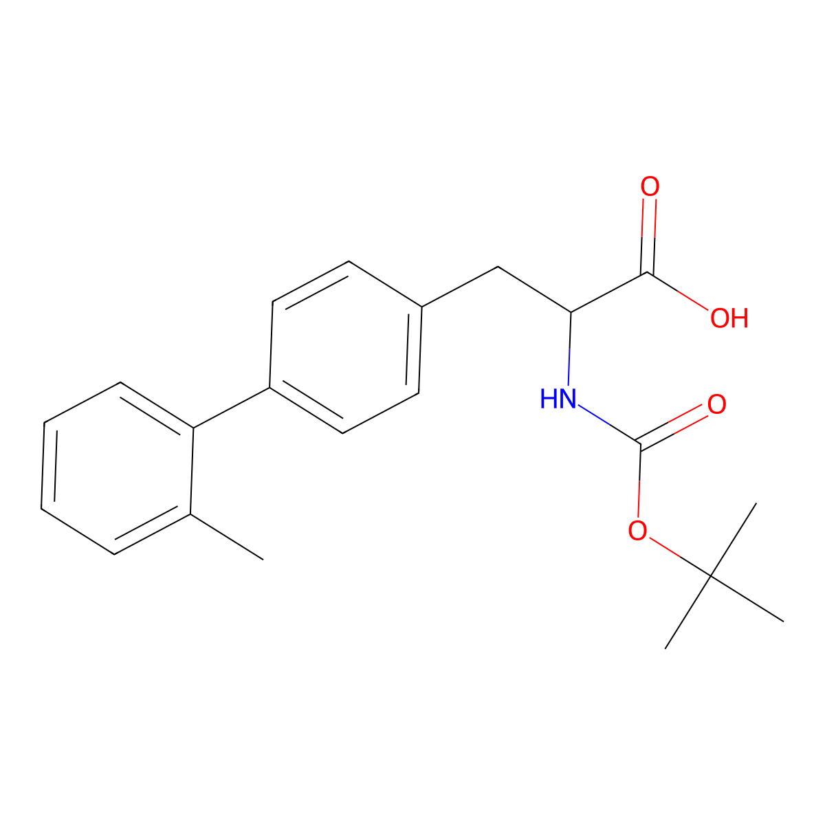 N-Boc-4-(2-Methylphenyl)-L-phenylalanine molecular structure, CAS 516521-47-4