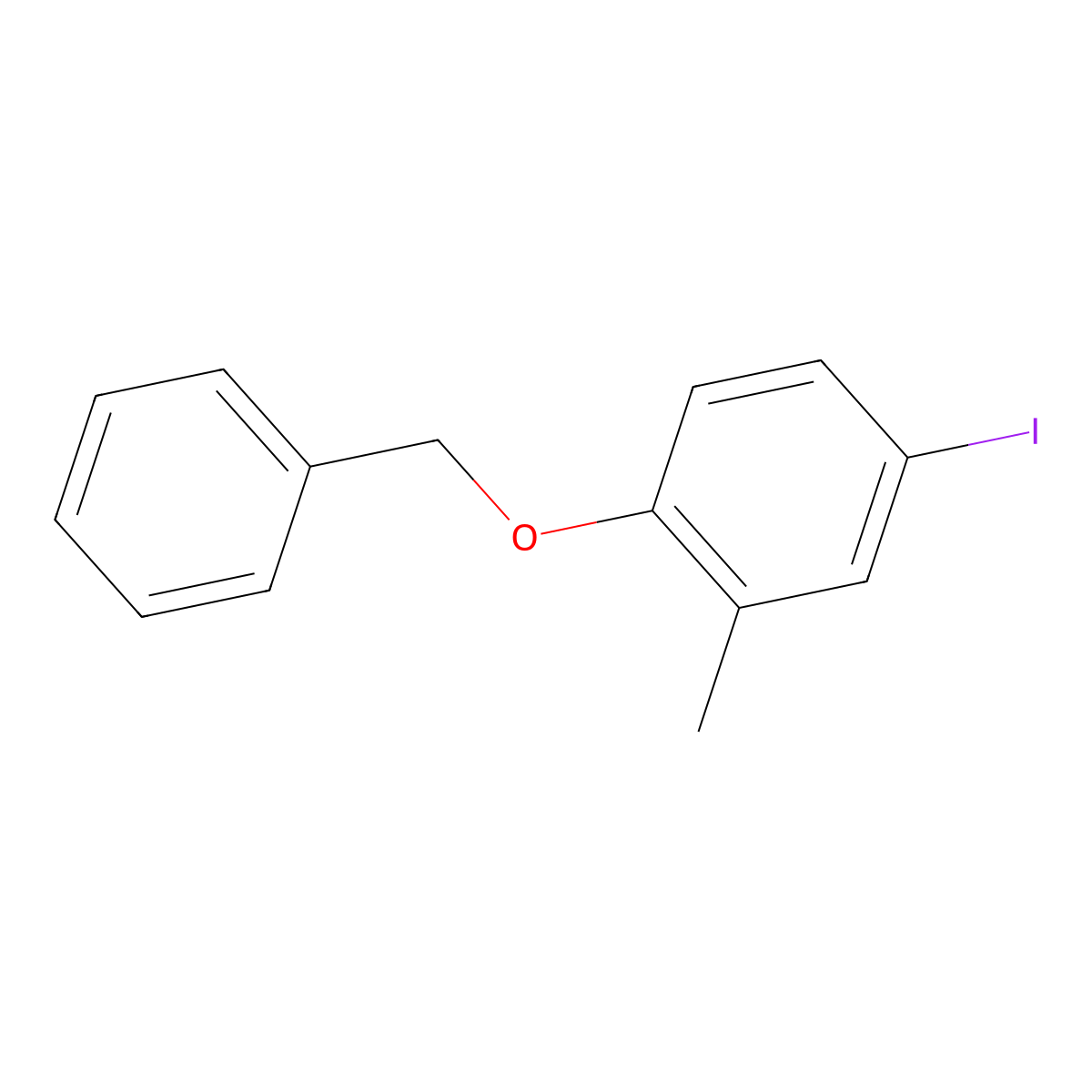 1-(Benzyloxy)-4-iodo-2-methylbenzene molecular structure, CAS 516521-49-6