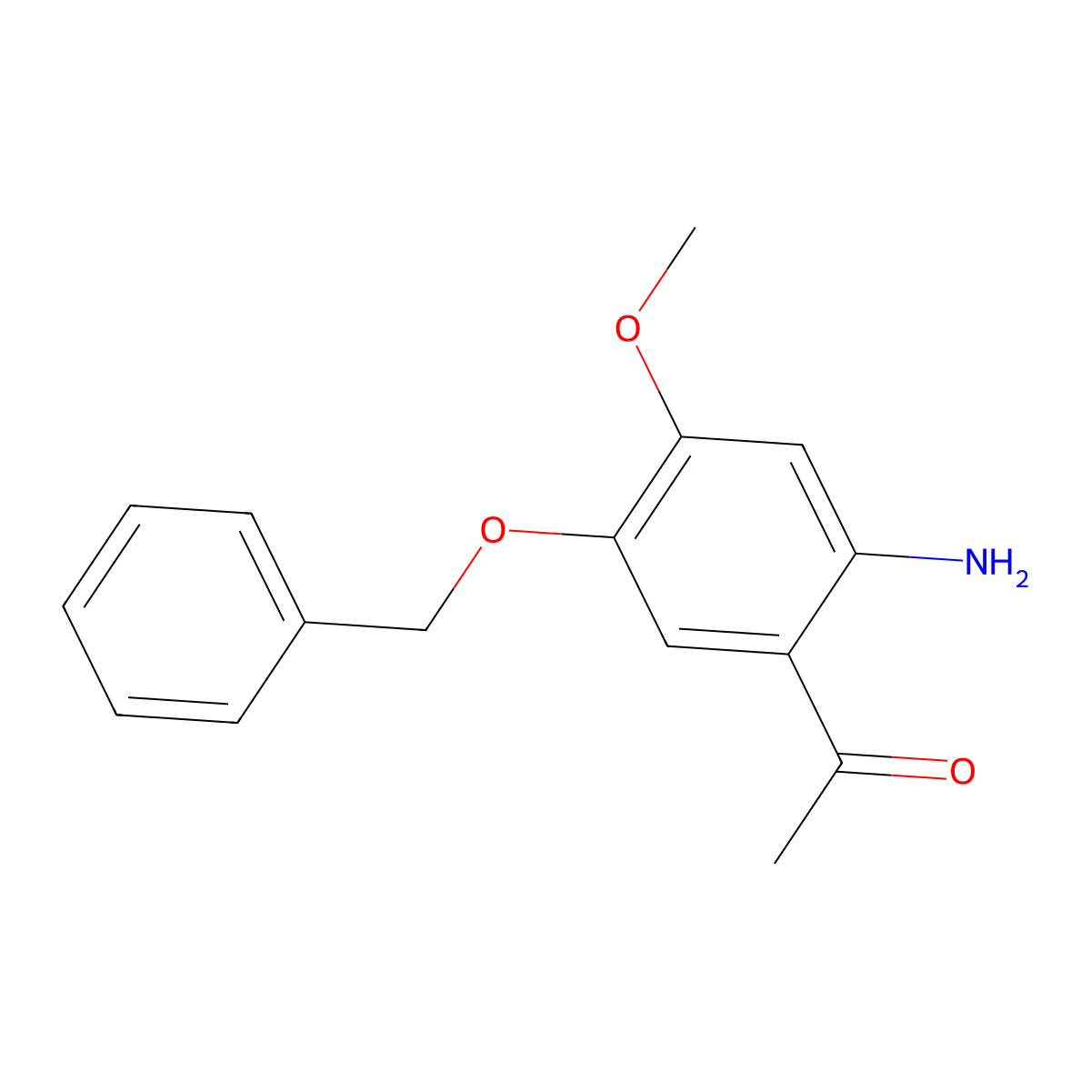 1-(2-Amino-5-(benzyloxy)-4-methoxyphenyl)ethanone molecular structure, CAS 516526-41-3