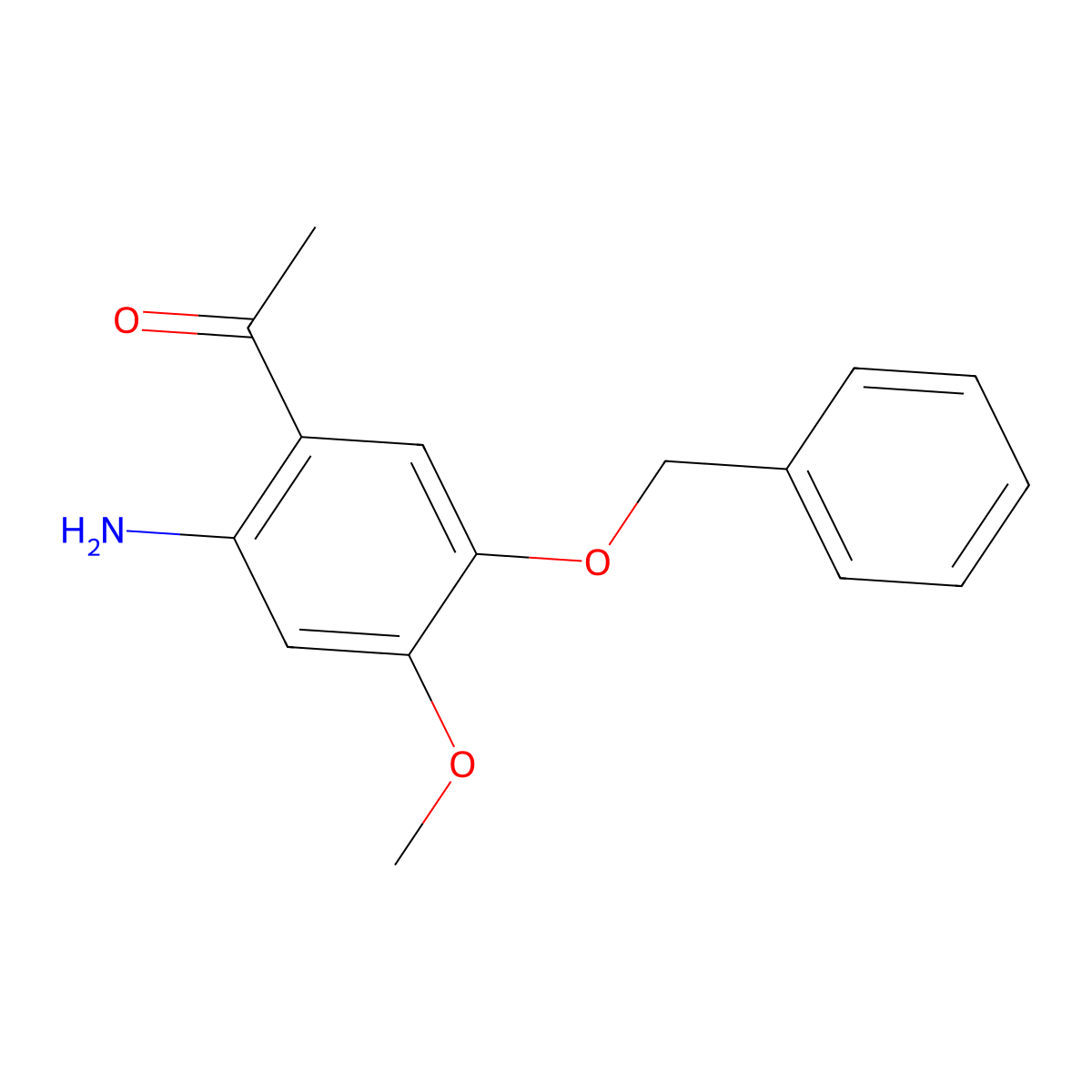 1-(2-Amino-5-(benzyloxy)-4-methoxyphenyl)ethanone molecular structure, CAS 516526-41-3