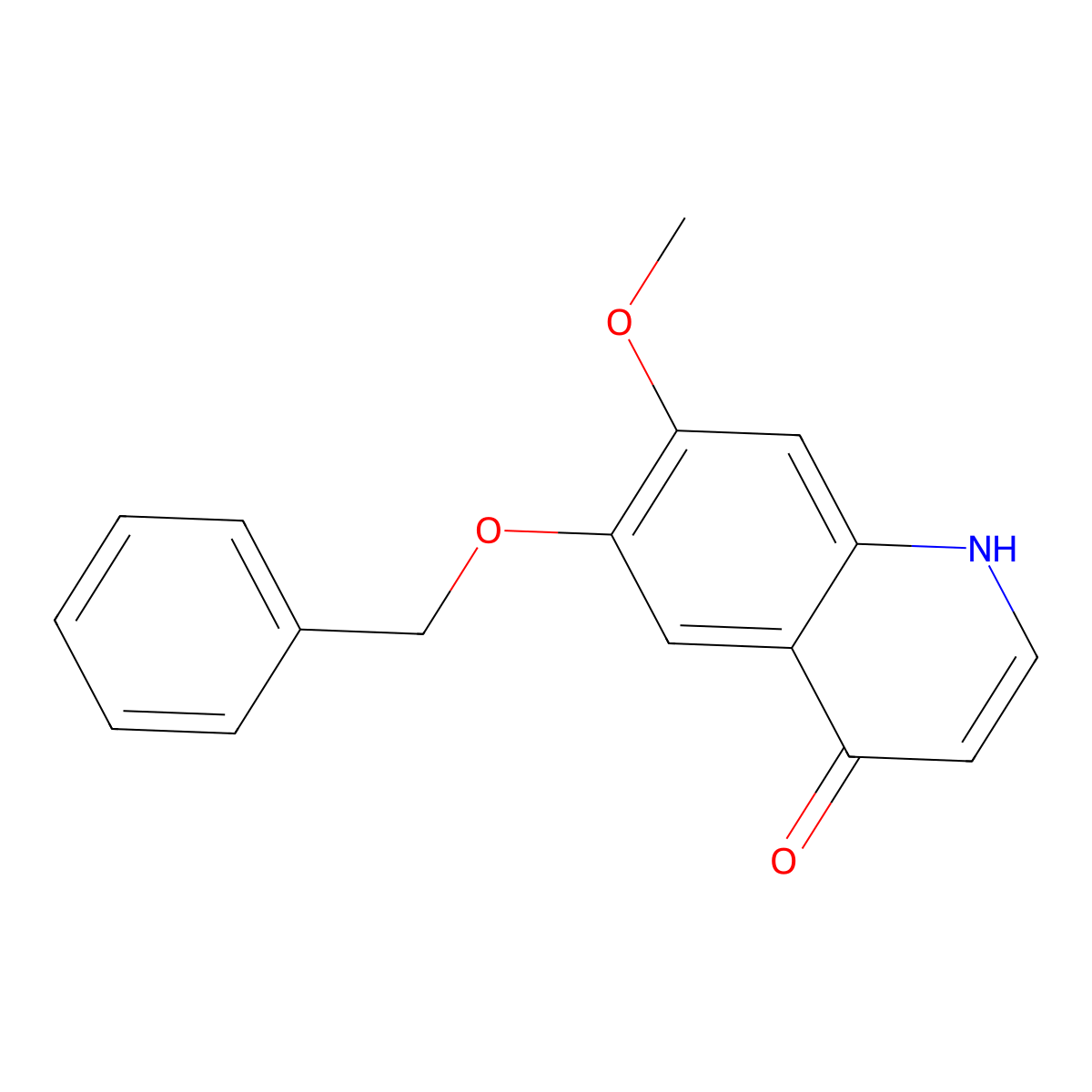 6-(Benzyloxy)-7-methoxyquinolin-4(1H)-one molecular structure, CAS 516526-42-4