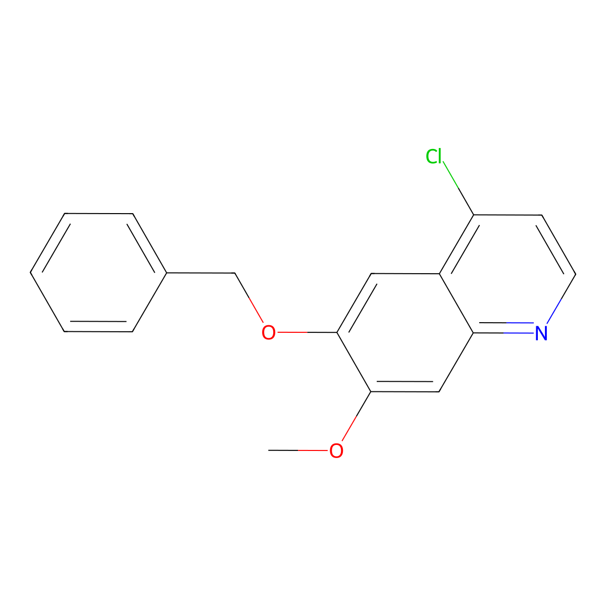 6-(Benzyloxy)-4-chloro-7-methoxyquinoline molecular structure, CAS 516526-43-5