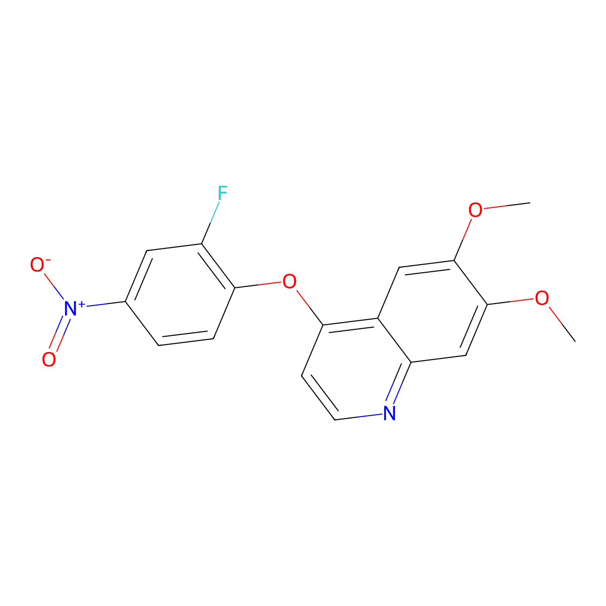 4-(2-Fluoro-4-nitrophenoxy)-6,7-dimethoxyquinoline molecular structure, CAS 516526-44-6
