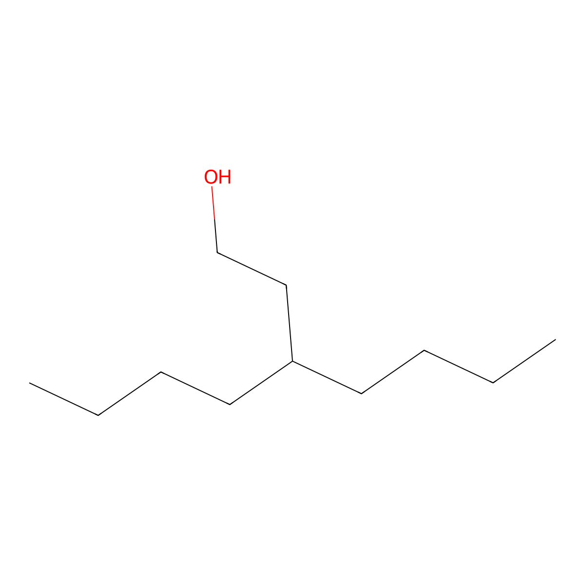 3-Butyl-1-heptanol molecular structure, CAS 51655-56-2