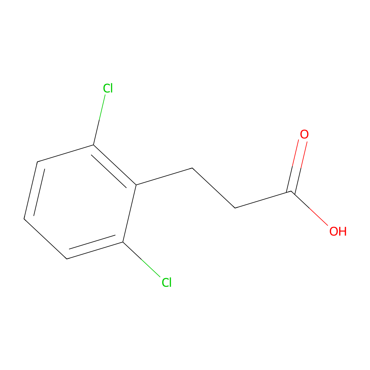3-(2,6-dichlorophenyl)propanoic Acid molecular structure, CAS 51656-68-9