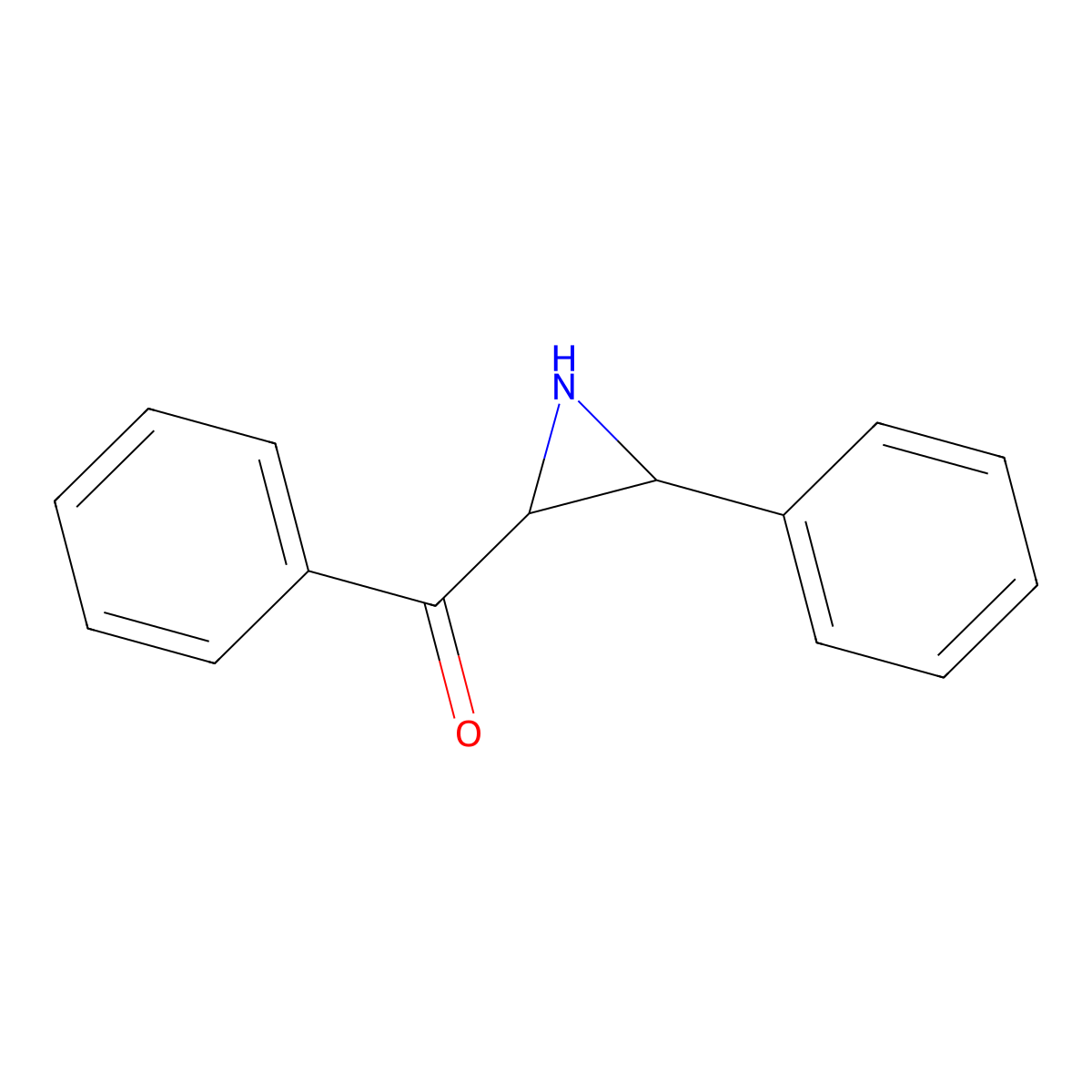 Phenyl(3-phenylaziridin-2-yl)methanone molecular structure, CAS 51659-21-3