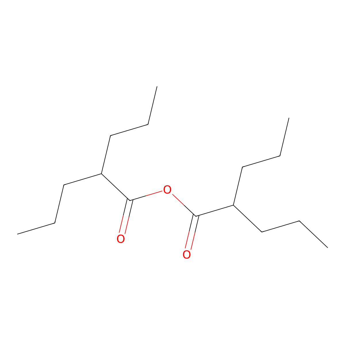 2-Propylpentanoyl 2-propylpentanoate molecular structure, CAS 51660-44-7