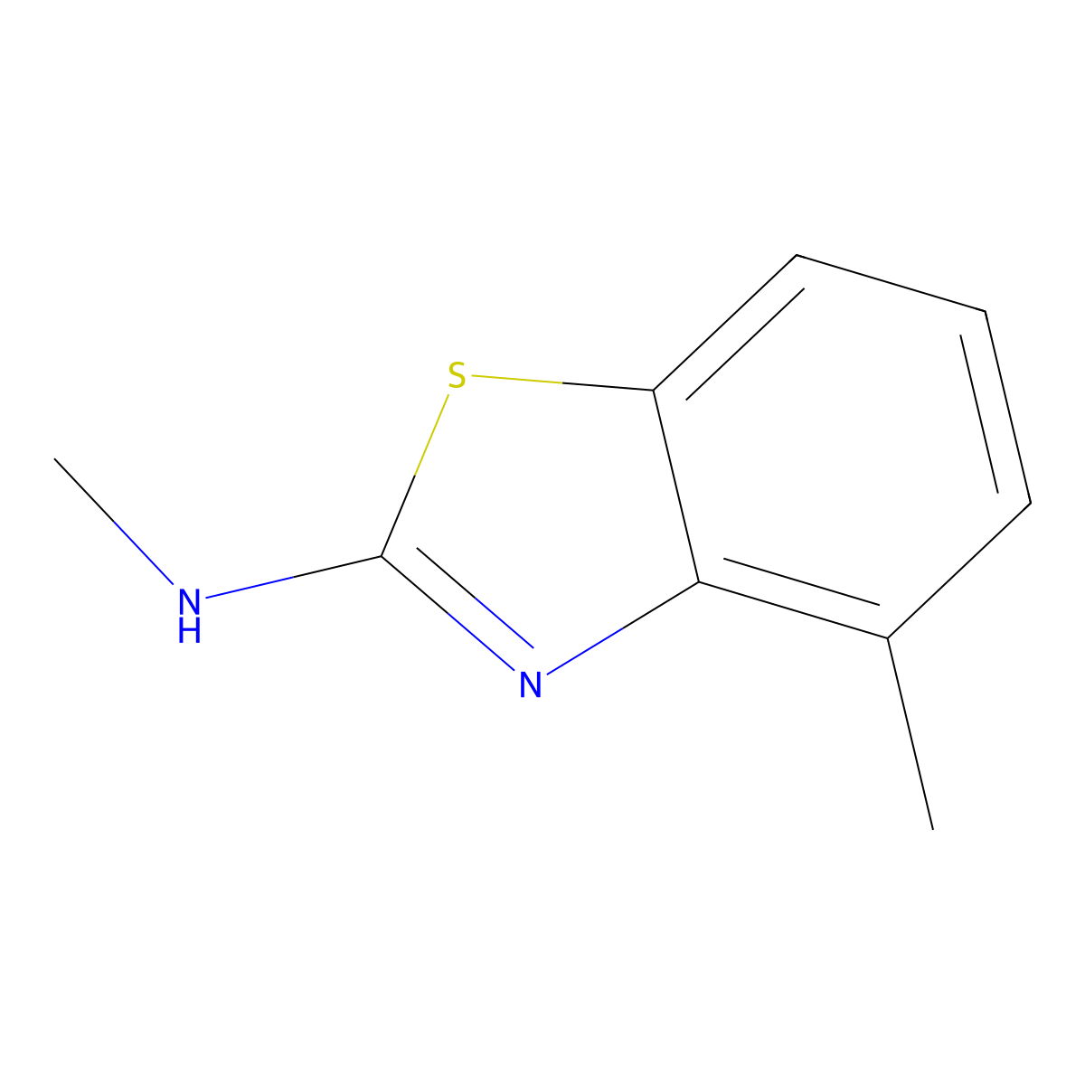 N,4-Dimethylbenzo[d]thiazol-2-amine molecular structure, CAS 51661-21-3