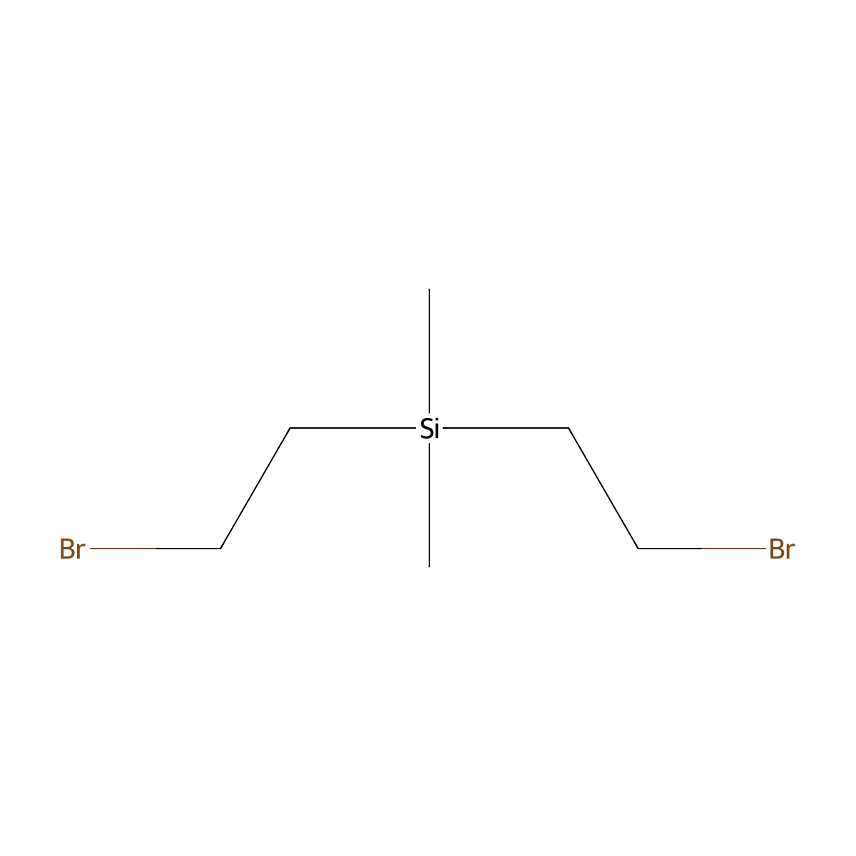 Bis(2-bromoethyl)dimethylsilane molecular structure, CAS 51664-50-7