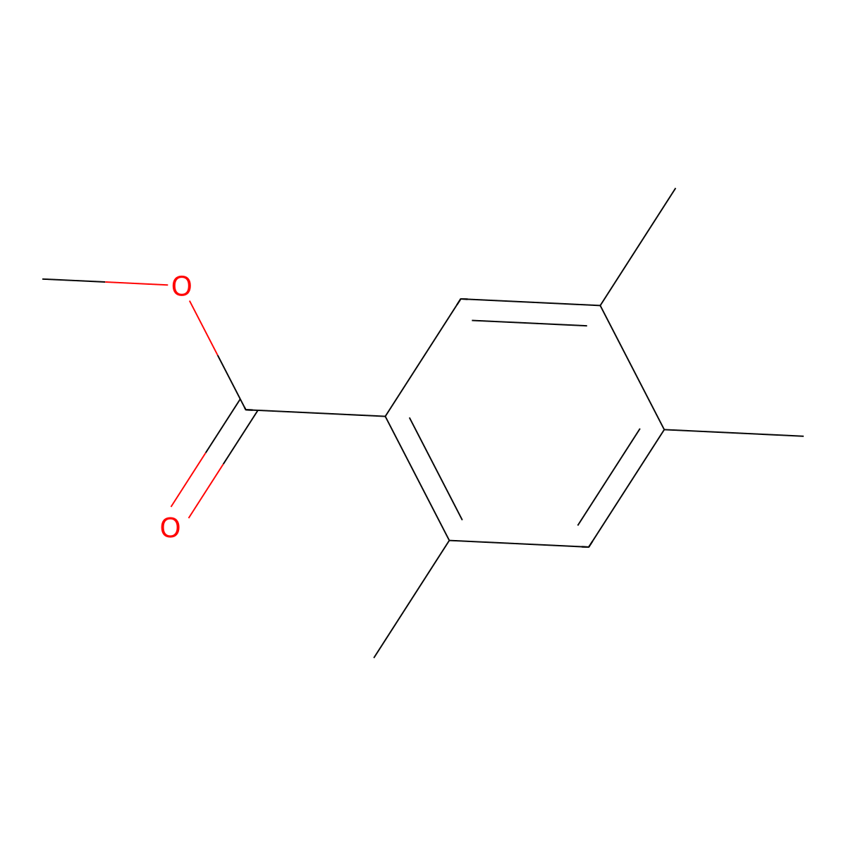 Methyl 2,4,5-trimethylbenzoate molecular structure, CAS 51664-96-1