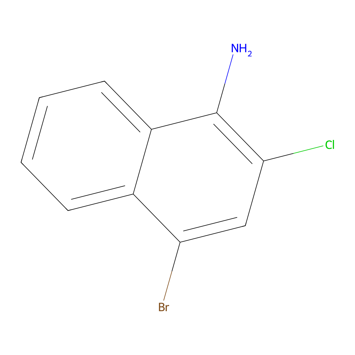 4-Bromo-2-chloronaphthalen-1-amine molecular structure, CAS 51670-71-4