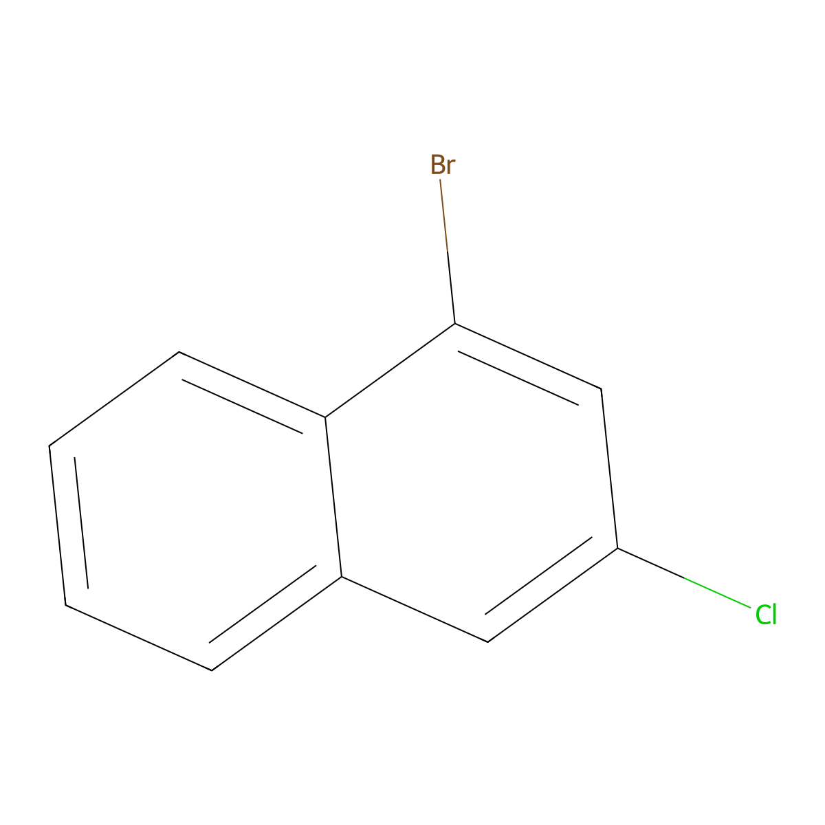 1-Bromo-3-chloronaphthalene molecular structure, CAS 51671-06-8