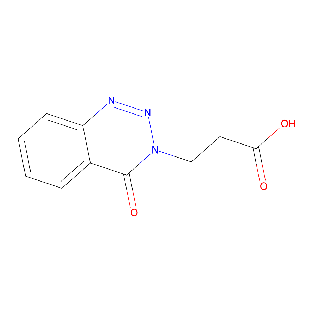 3-(4-oxo-1,2,3-benzotriazin-3(4H)-yl)propanoic acid molecular structure, CAS 51672-79-8