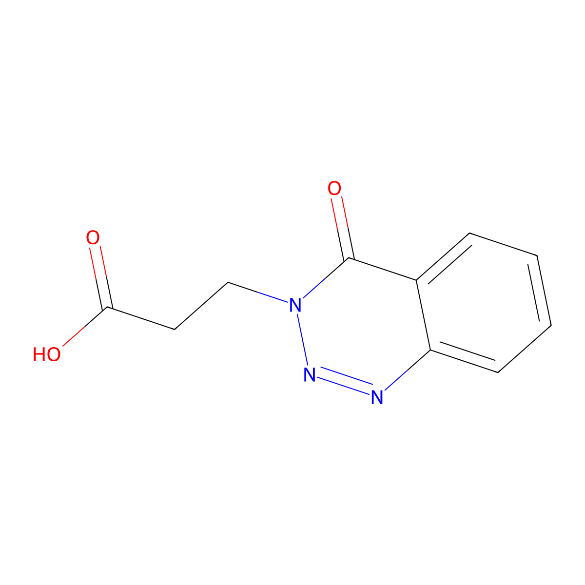 3-(4-oxo-1,2,3-benzotriazin-3(4H)-yl)propanoic acid molecular structure, CAS 51672-79-8