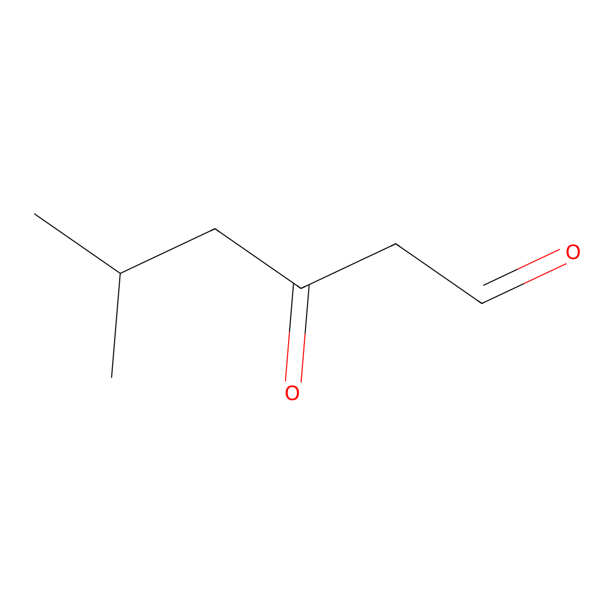 5-Methyl-3-oxohexanal molecular structure, CAS 51673-62-2
