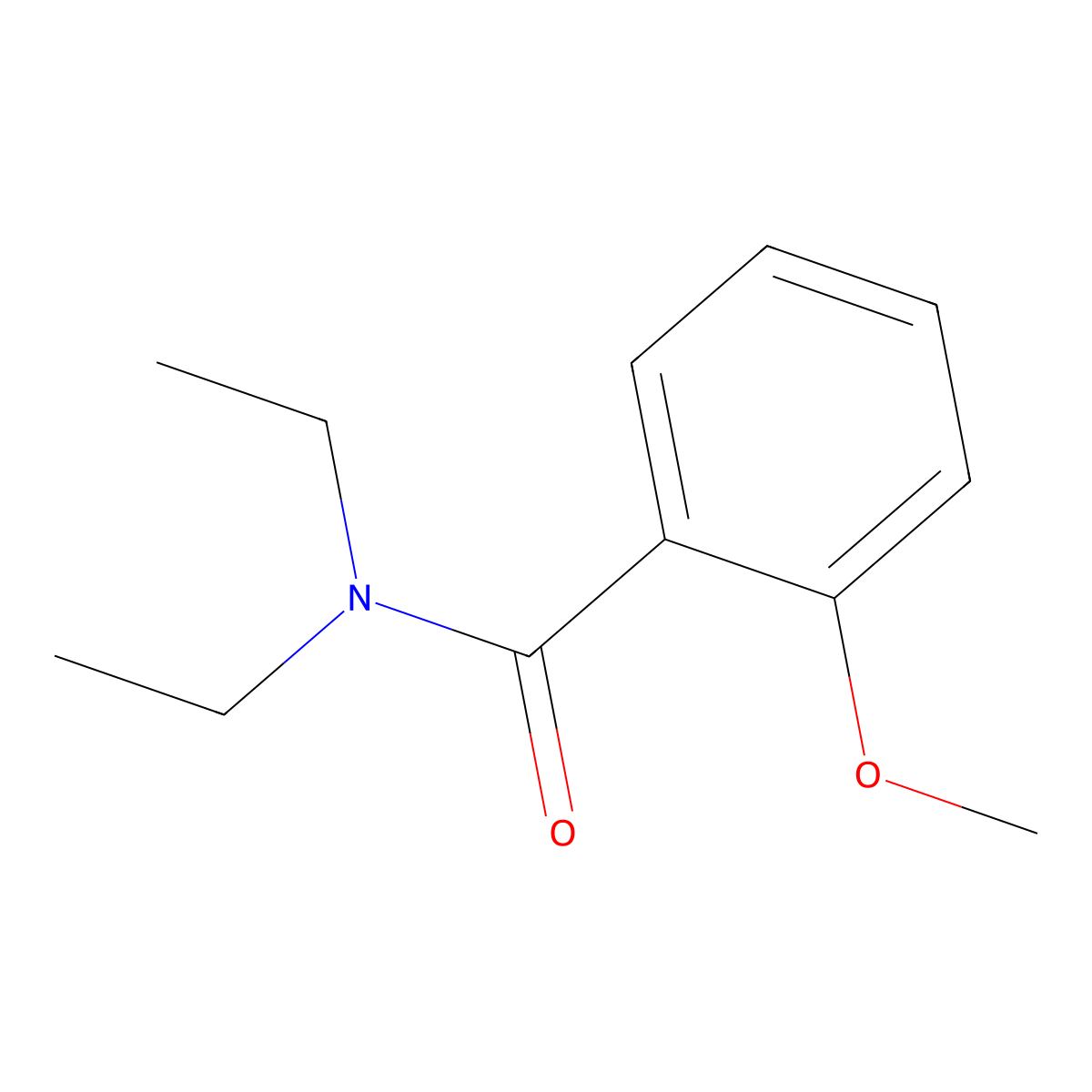 N,N-diethyl-2-methoxybenzamide molecular structure, CAS 51674-10-3