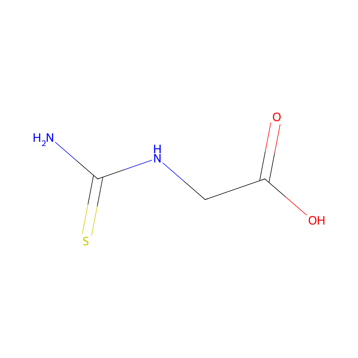 N-(Thiocarbamoyl)-glycine molecular structure, CAS 51675-47-9