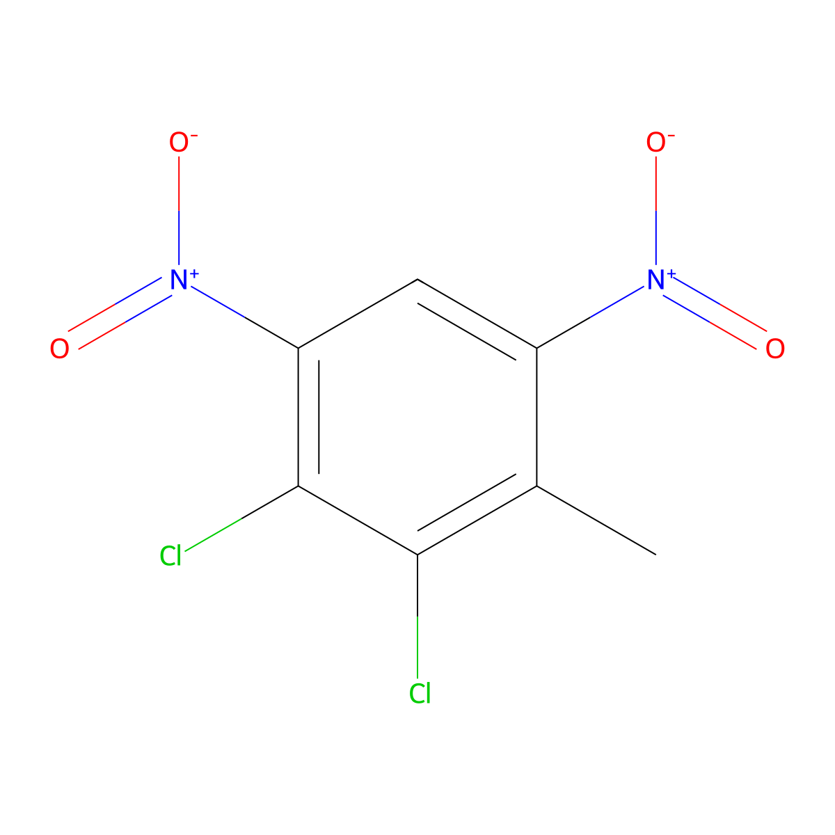 2,3-Dichloro-4-methyl-1,5-dinitrobenzene molecular structure, CAS 51676-75-6
