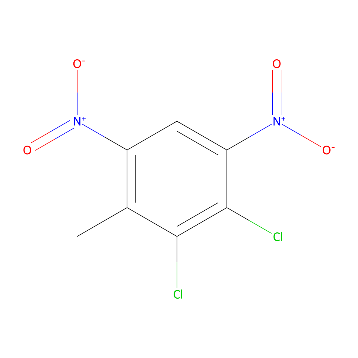 2,3-Dichloro-4-methyl-1,5-dinitrobenzene molecular structure, CAS 51676-75-6