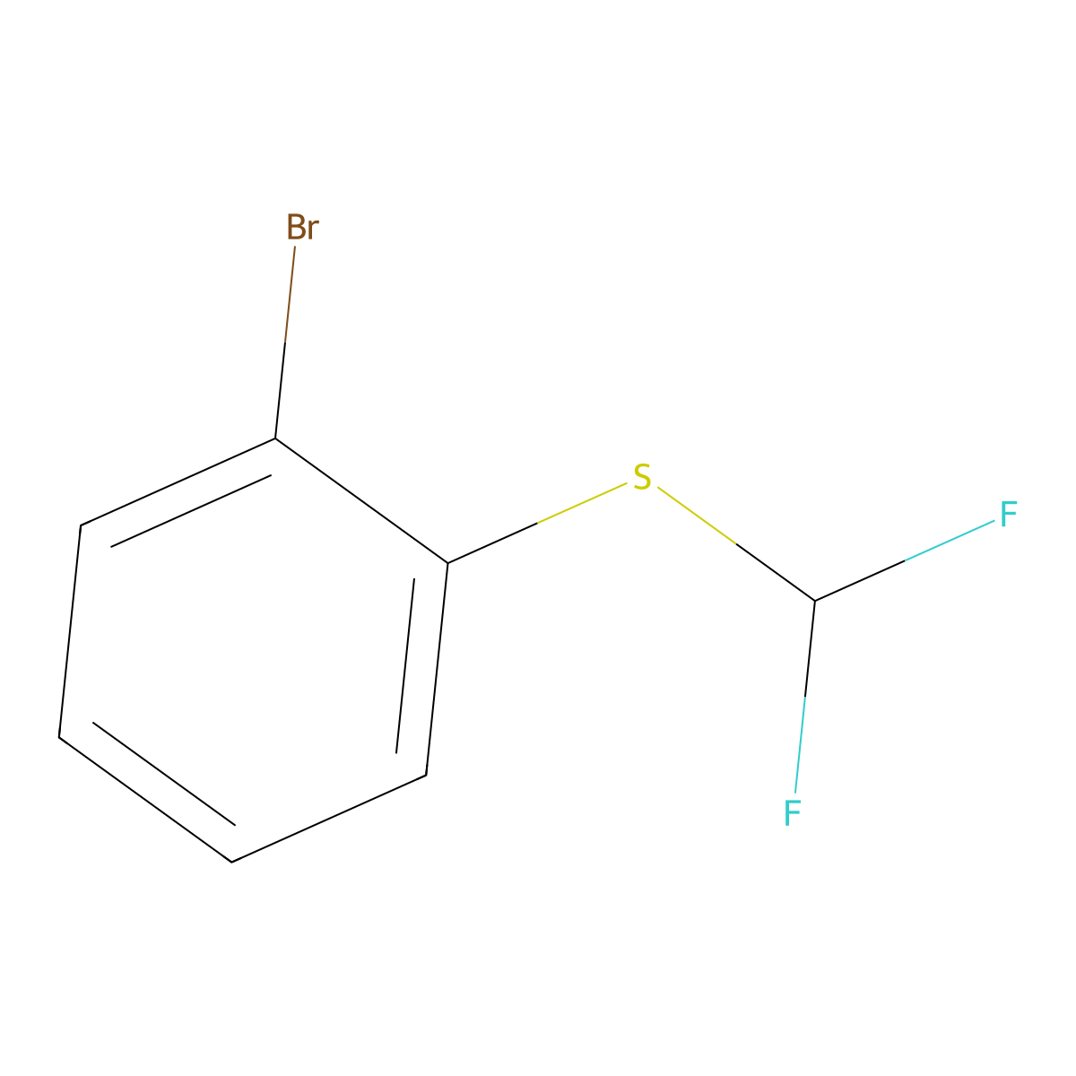 (2-Bromophenyl)(difluoromethyl)sulfane molecular structure, CAS 51679-54-0