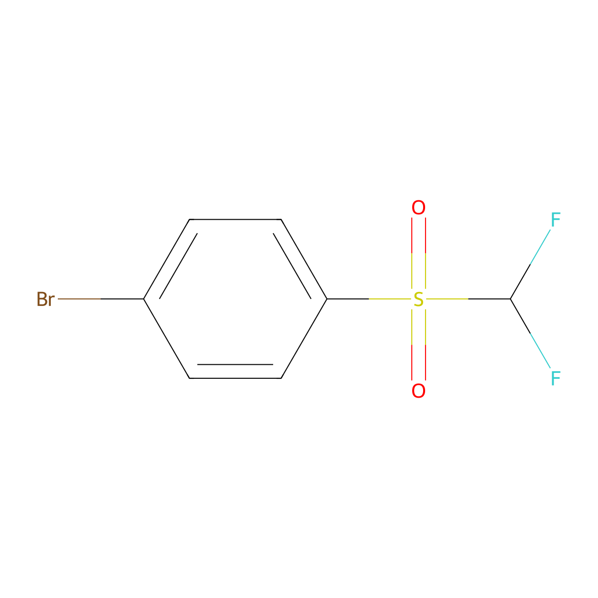 1-Bromo-4-difluoromethanesulfonylbenzene molecular structure, CAS 51679-57-3