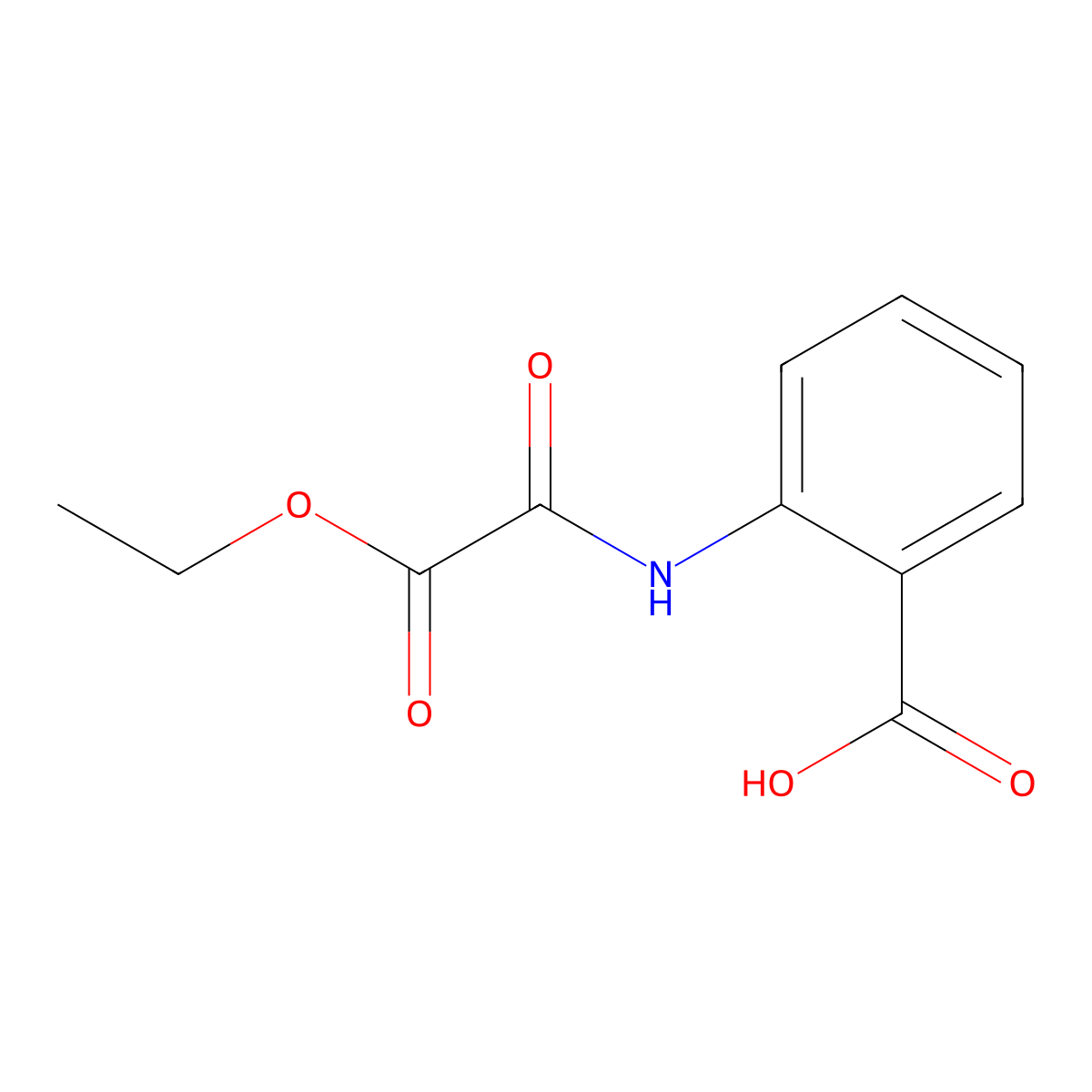 Benzoic acid, 2-((2-ethoxy-2-oxoacetyl)amino)- molecular structure, CAS 51679-85-7